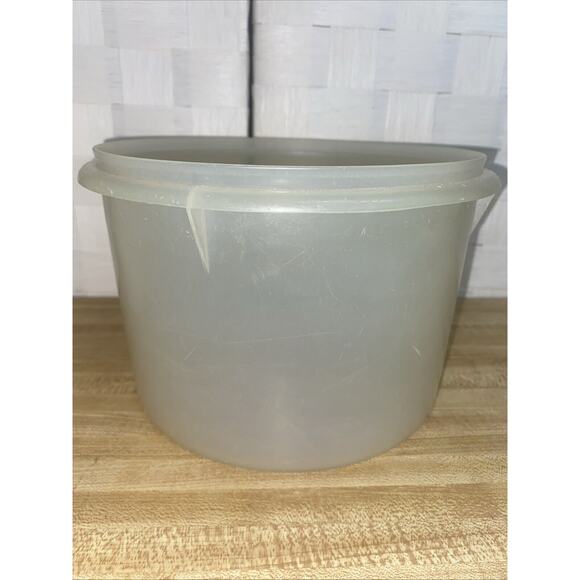 Set (3) Vintage Tupperware Clear Canisters Storage Container No lids Clear - Picture 4 of 8